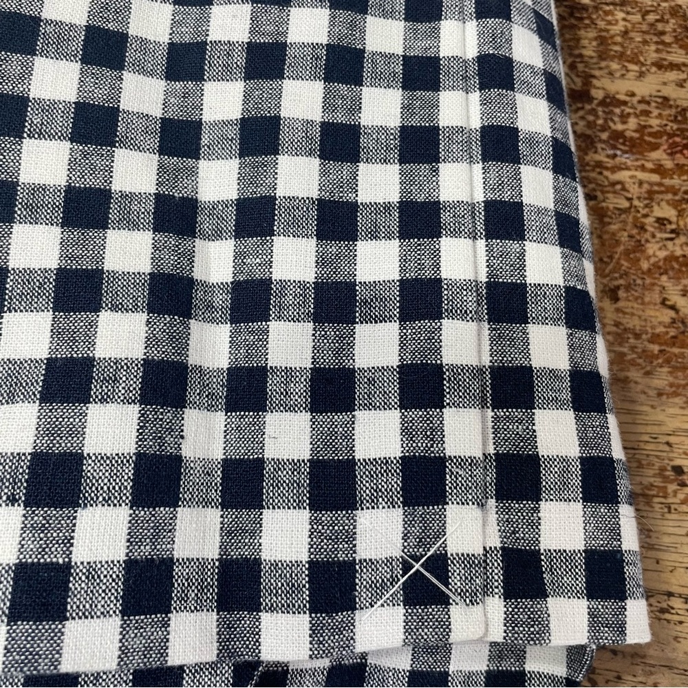 J. Crew Holland‎ Blazer Linen Blend Navy White Gingham Size 4 Lined Preppy - Picture 12 of 12